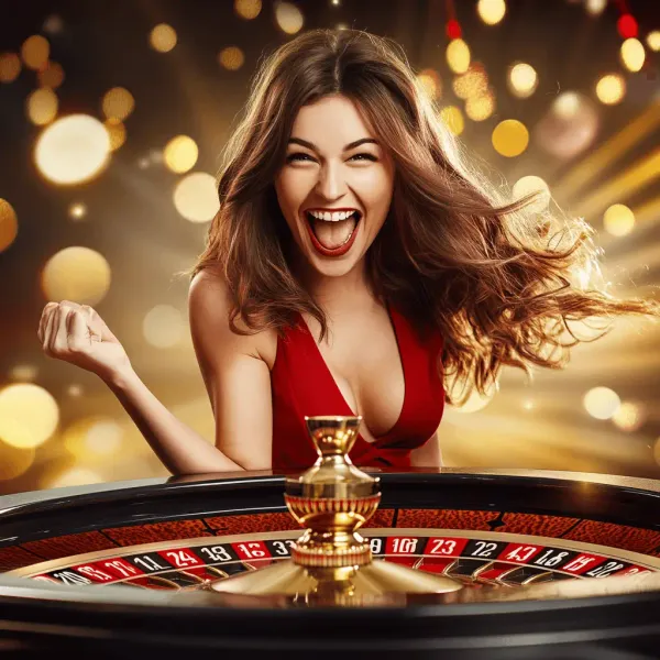 নিয়ন আলোয় আলোকিত পরিবেশে ক্যাসিনো চিপ হাতে এক অভিজাত নারী—যা F999–এর প্রিমিয়াম অনলাইন ক্যাসিনো পরিবেশকে তুলে ধরে।